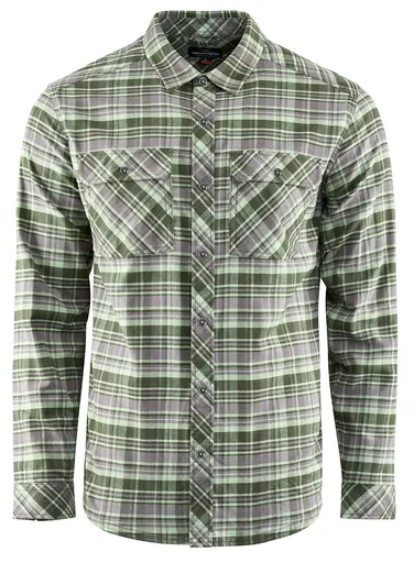 Grundéns košele dungeness seawool flannel shirt grass - m