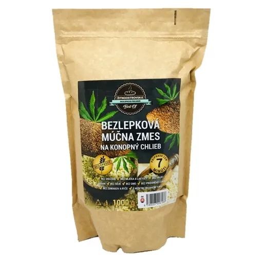 ŽITNOOSTROVSKÁ BEZLEPKOVÁ PEKÁREŇ Bezlepková múčna zmes na konopný chlieb 600 g