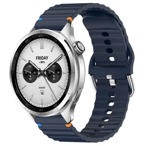 WAVY Silikónový remienok pre Xiaomi Watch S4 tmavomodrý