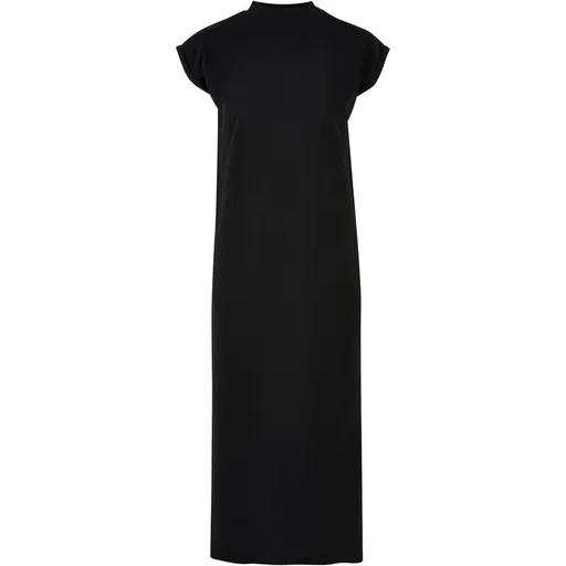 Build Your Brand Ležérne predĺžené šaty so stojačikom - Čierna | 2XL