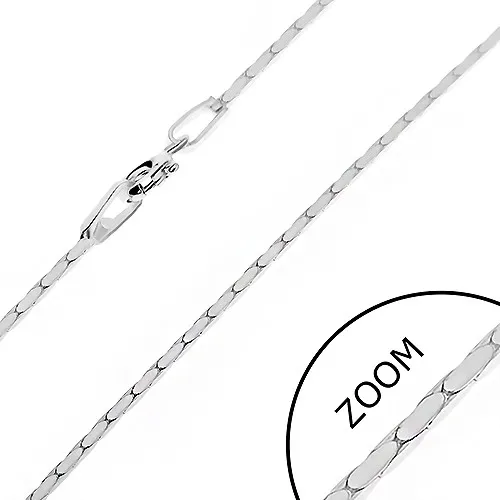 Reztiazka zo striebra 925 - hranatý pás oválov, 1 mm