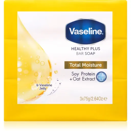 Vaseline Total Moisture Bar Soap sada tuhých mydiel 3x75 g