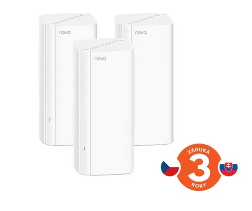 Tenda Nova EX12 (3-pack) WiFi6 AX3000 Mesh Gigabit systém, 9xGLAN/GWAN, WPA3, VPN, SMART SK aplikácie
