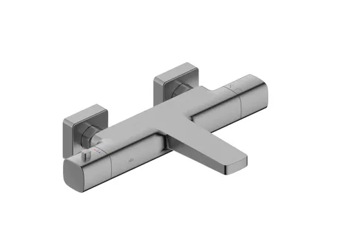 KFA - Malaga batéria, termostatická, na vaňu, nástenná, PVD gun metal grey 5754-010-61