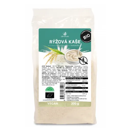 ALLNATURE Ryžová kaša instantná 200 g BIO