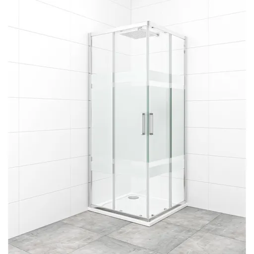 Sprchový kút štvorec 80x80 cm SAT TEX SATBKTEXQ80CRS