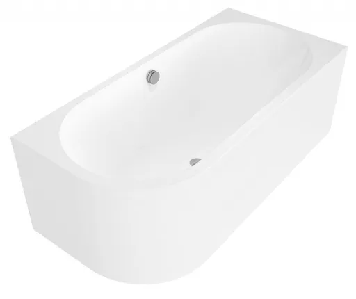 POLYSAN - ASTRA R MONOLITH asymetrická vaňa 160x75x60cm, biela 34611M