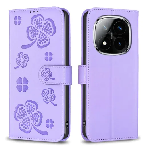 ART CLOVER Peňaženkový obal pre Xiaomi Redmi Note 14 Pro fialový