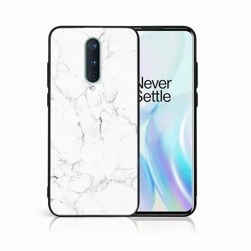 MY ART Ochranný obal OnePlus 8 -WHITE MARBLE (144)