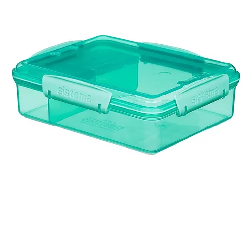 SISTEMA LUNCH Krabička na desiatu s 2 priehradkami zelená 975 ml