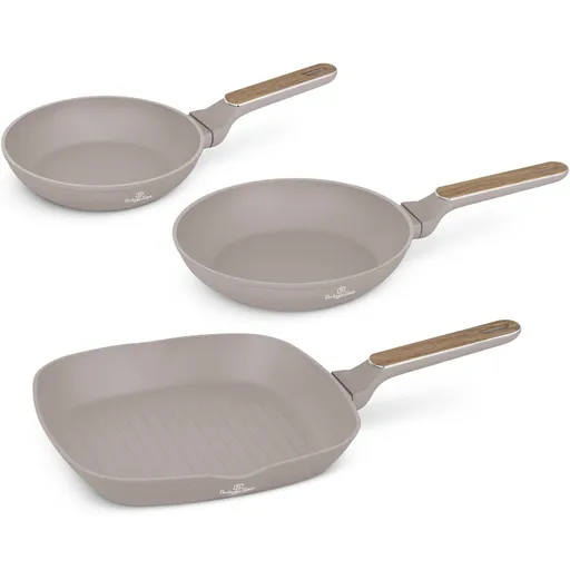BerlingerHaus Súprava panvíc s titánovým povrchom Taupe Nordic, 2+1 ks