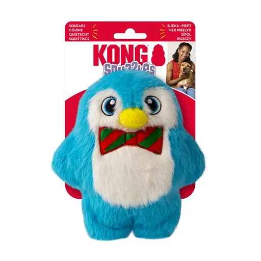Hračka Kong Dog Holiday KONG Holiday Snuzzles Penguin, plyšová modrá S