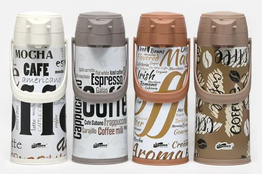 MAKRO - Termoska dávkovacia s pumpičkou 1,9L rôzne farby a nápis, plast /sklo