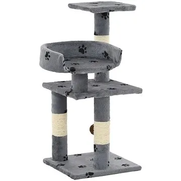 Shumee Škrabadlo s loptičkou 30 × 30 × 65 cm sivé s labkami (8718475600084)