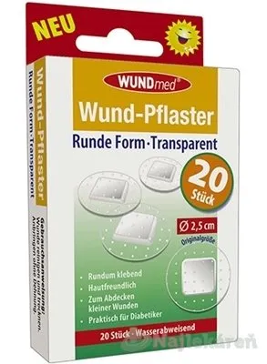WUNDmed Kruhová náplasť Transparentná (priemer 2,5cm) 10ks