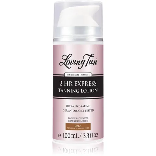 Loving Tan 2 HR Express hydratačné samoopaľovacie mlieko odtieň Dark 100 ml