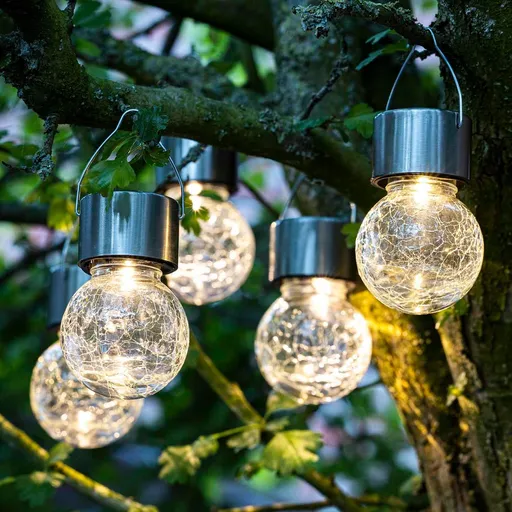 Haushalt international Solární závěsná lampa Crackle, 5 ks