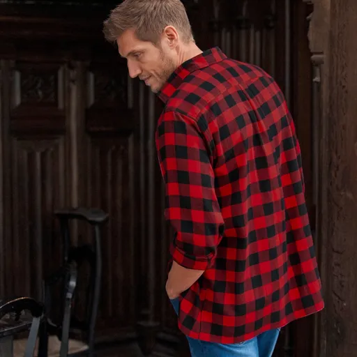 Kockovaná flanelová košeľa