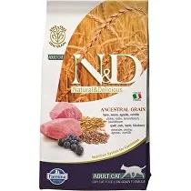 N&D LG CAT Adult Lamb & Blueberry 10kg + Zásobník na krmivo zadarmo (do vypredania)