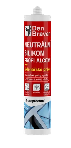 DEN BRAVEN - Neutrálny silikón PROFI transparentná 0,28 L