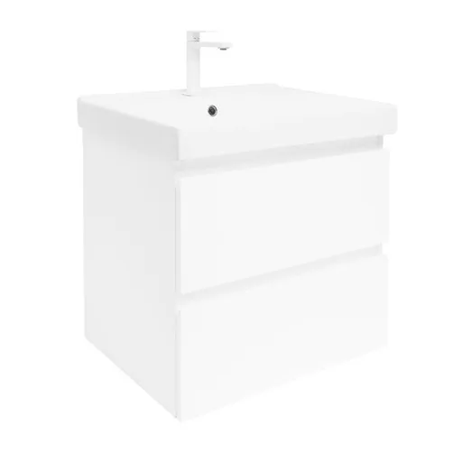 Kúpeľňová skrinka s umývadlom SAT B-Way 59x50x45 cm biela lesk BWAY260WU1BBI