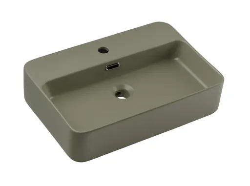 ArtCom Keramické umývadlo TRUST 2 E-6282 | zelený mat 55 cm