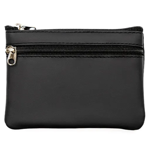 Kluczówka w czarnym kolorze wykonana ze skóry naturalnej