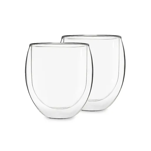 Feelino Ice set 2, čajové poháre, set 2 ks, 400 ml, vysokokvalitné borosilikátové sklo, vhodné do umývačky riadu