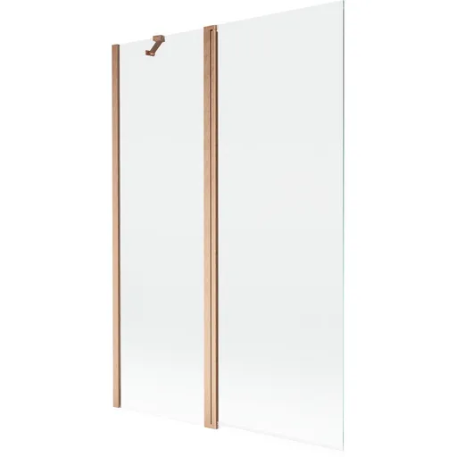 MEXEN - MIST vaňová zástena 120x150 cm 6mm f+s, meď kartáčovaná, číra 8A9-120-011-65-00