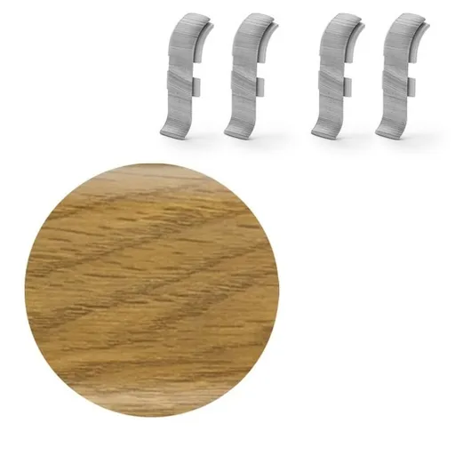 Spojka k soklu Naturel dub Aljaška , PVC dĺžka 0,5 cm, výška hrany 56 mm, NATNGTF37