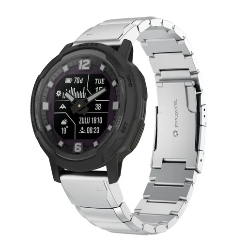 CLASSIC QUICK RELEASE Kovový remienok pre Garmin Instinct Crossover strieborný