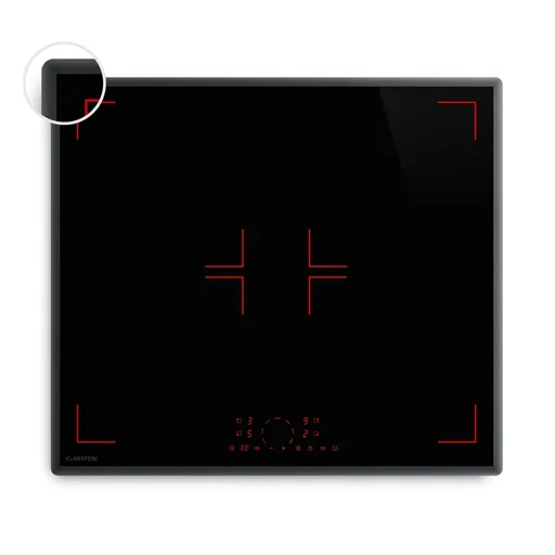 Klarstein RedFlame indukčná varná doska | Moderná, elegantná a výkonná | 4 varné zóny | 7000 W | 60 cm
