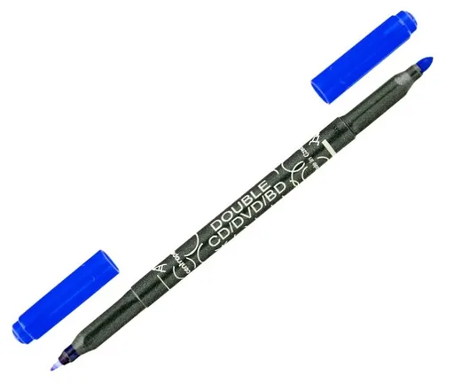 Popisovač Centropen obojstr. 3616 CD/DVD/BD modrý valcový hrot 0,6 a 2,5mm