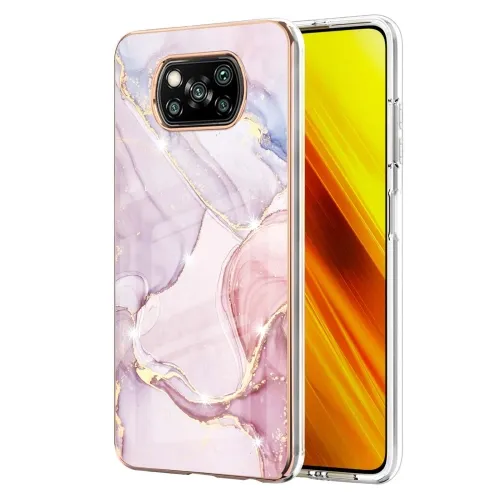 IMD MARBLE Ochranný kryt Xiaomi Poco X3 NFC / X3 Pro ROSE GOLD