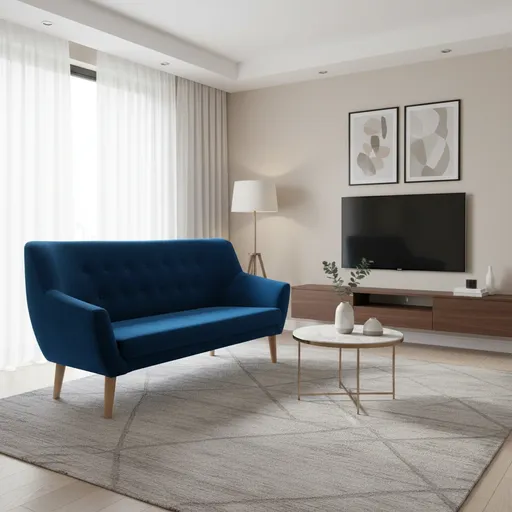 Signal Pohovka NORDIC 3 VELVET | modrá