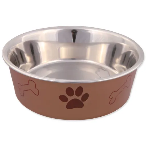 Miska Trixie nerezová plastový povrch 14cm 400ml