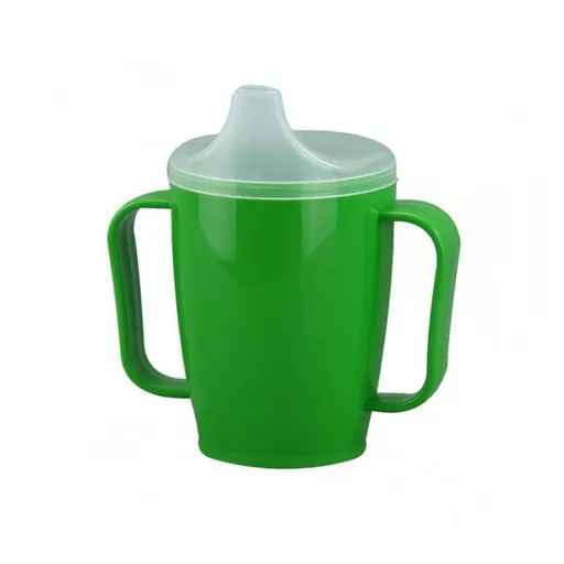 MODOM Hrnček s náustkom s dvoma viečkami zelený 250 ml