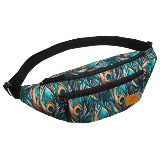 Kvetinová dámska ľadvinka z polyesteru na nastaviteľnom remienku