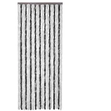 Záves proti hmyzu, sivý a biely, 90 x 220 cm Chenille (241224)