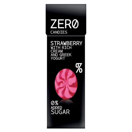 ZERO CANDIES Strawberry yoghurt candies 0% cukríky 32 g