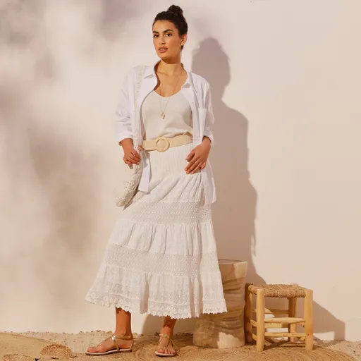 Dlhá sukňa s čipkou