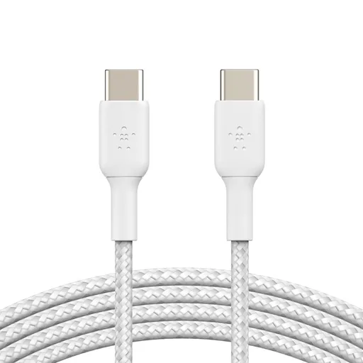 Belkin BOOST CHARGE™ USB-C/USB-C kábel, 1m, biely - odolný