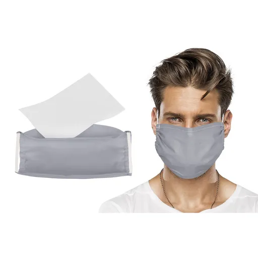 Bellatex Ústne bavlnené rúško svetlosivá + NANO filter