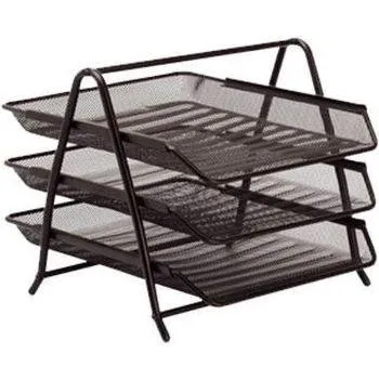 Drôtený odkladač 3 zásuvky čierny