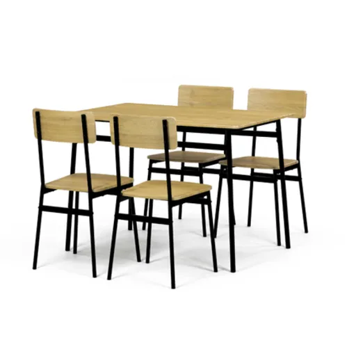 Jedálenský set so 4 stoličkami Autronic 110x76 cm hnedý MDF AUT-O2155 OAK