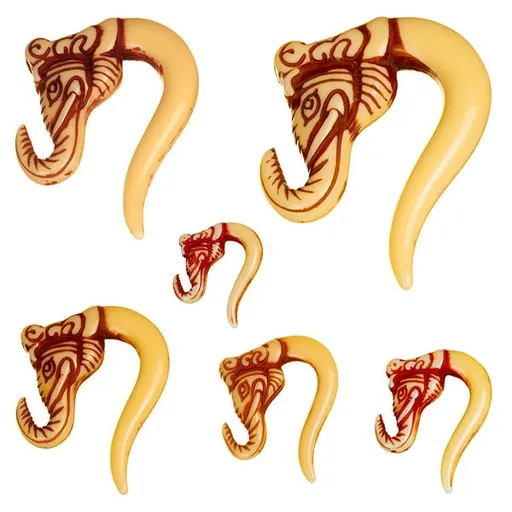 Taper do ucha - slonia hlava, hnedý - Hrúbka: 10,5 mm