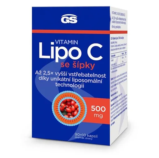 GS Vitamín Lipo C 500 mg so šípkami 90+10 kapsúl