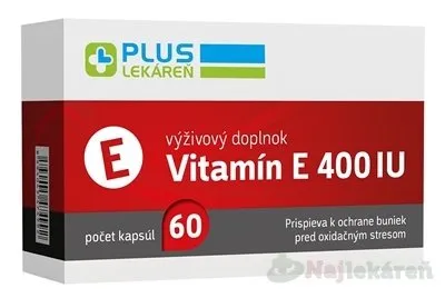 PLUS LEKÁREŇ Vitamín E 400 IU 60ks