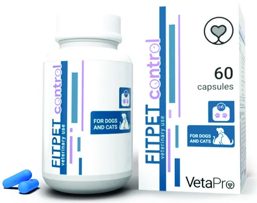 VetaPro Fitpet Control výživový doplnok na zníženie hmotnosti psov a mačiek 60cps