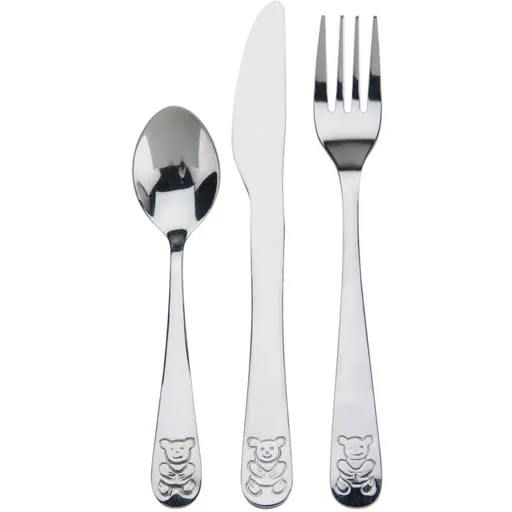 Detský príbor Zvieratká, ružová, 3 ks